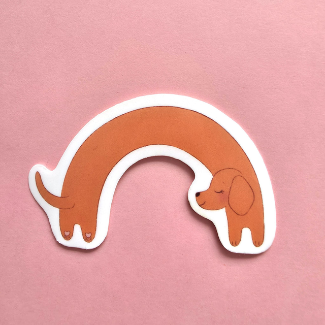 Hot-Dog-bow - Laminated sticker
