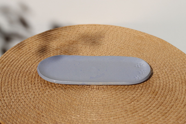 Plato alargado de postre 