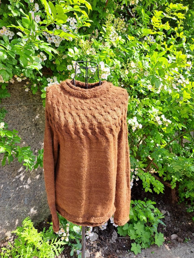 Handmade Alpaca and silk jumper