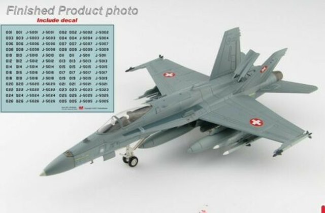 F/A-18C Hornet Swiss Air Force &quot;with decals for J-5001-J-5026&quot;, 1:72 
