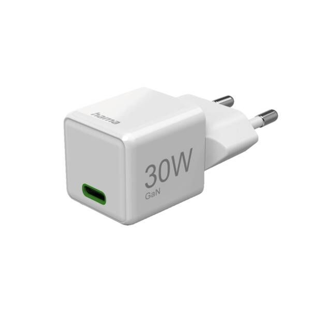 Hama Ladegerät 201982 Super Mini-Lader, USB-C, 30W Weiss