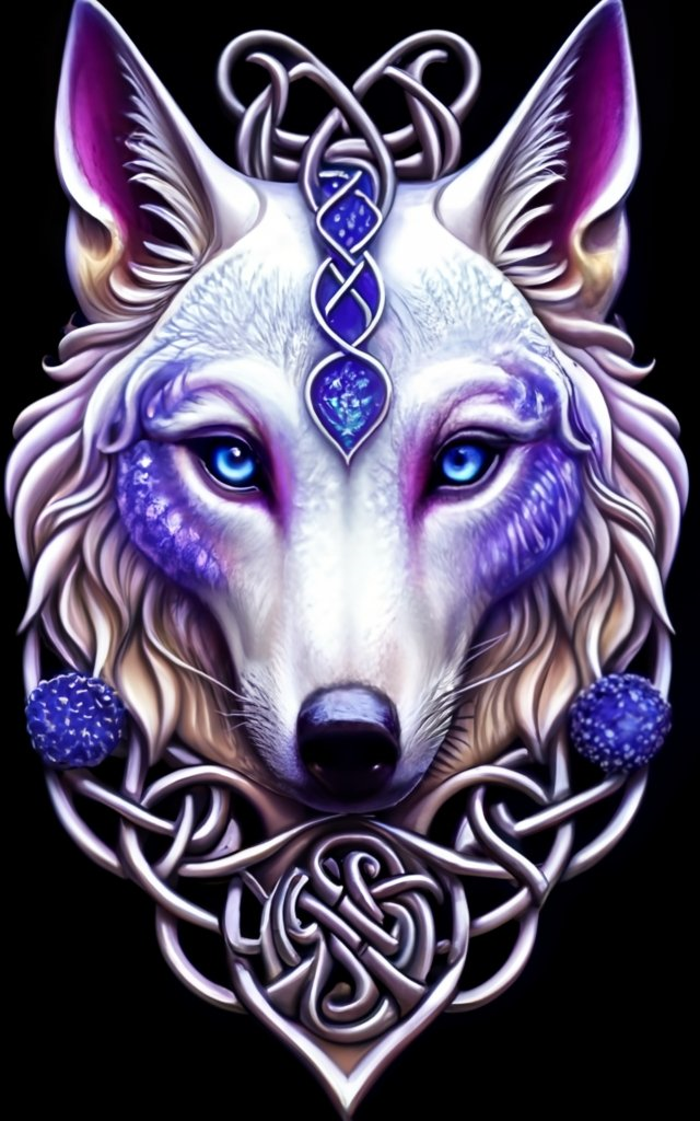 White Celtic Knot Wolf T-Shirt