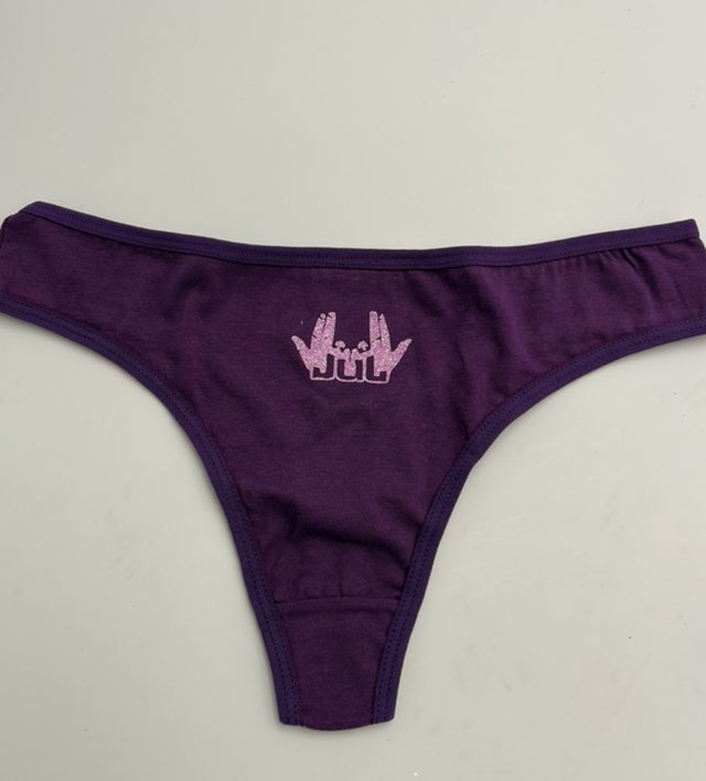 Tanga violet signe JuL rose phospho S