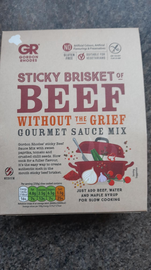 Gordon Rhodes Sticky Brisket Beef sauce mix