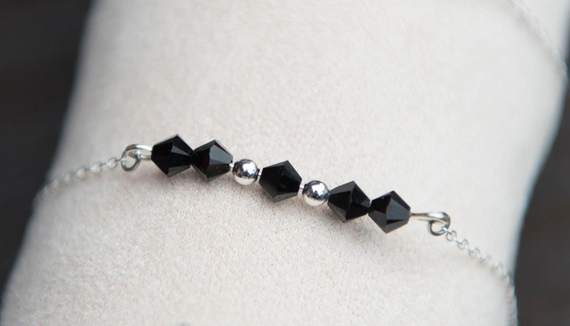 Bracelet en cristal noir