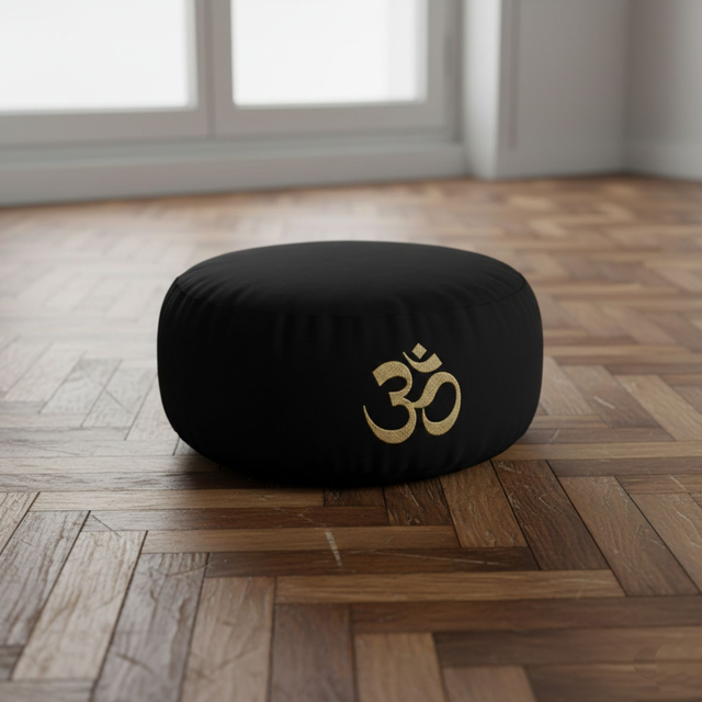 Cuscino Meditazione OM Zafu Nero