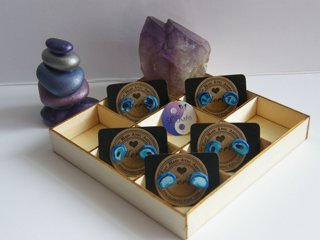 Perles Hexagonales Bleu