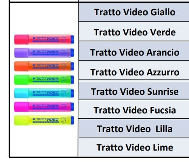 EVIDENZIATORE TRATTO VIDEO fila 
