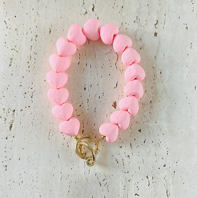 Hartjes Telefoonkoort mat licht roze 