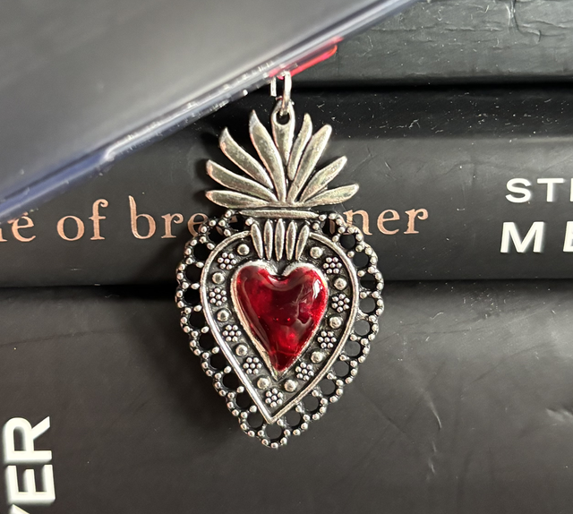 Red Vampire Heart Kindle Charm