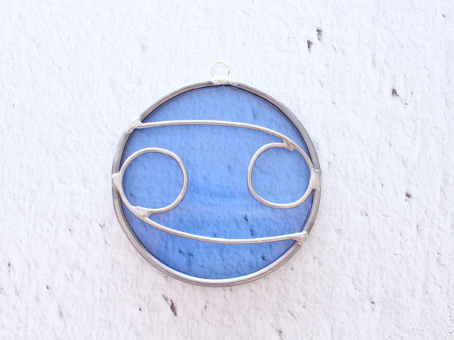 ♋ Suncatcher astro "Cancer" en vitrail