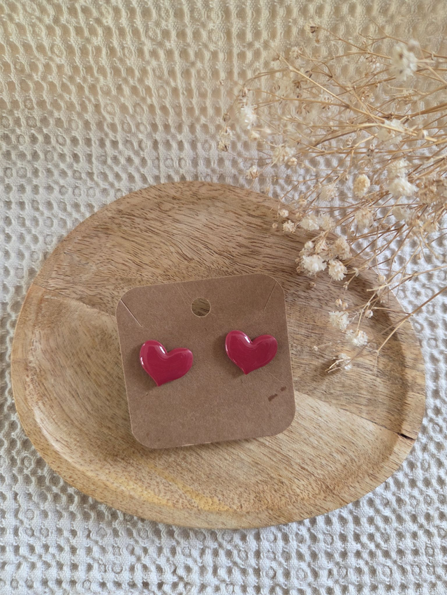 Cœurs glossy coloris cerise