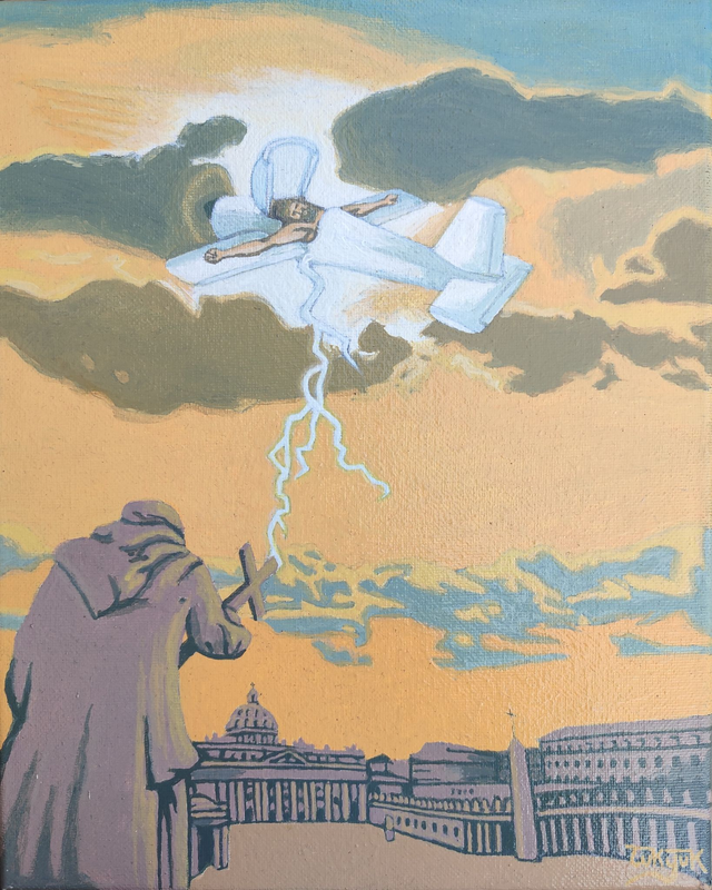 Manifestation of our Lord above the Vatican 30x24 2023