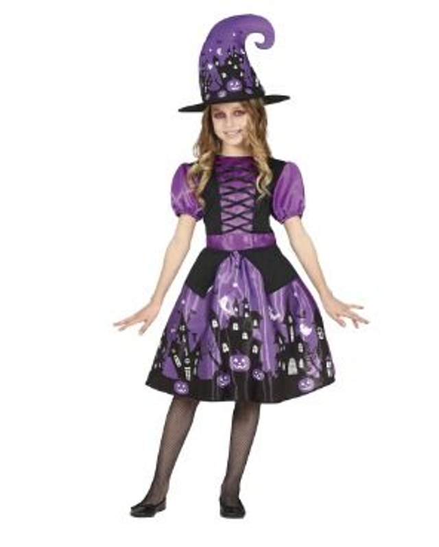 HALLOWEEN ,  77620 PURPLE WITCH, INFANTILE, 3 - 4 ANNI