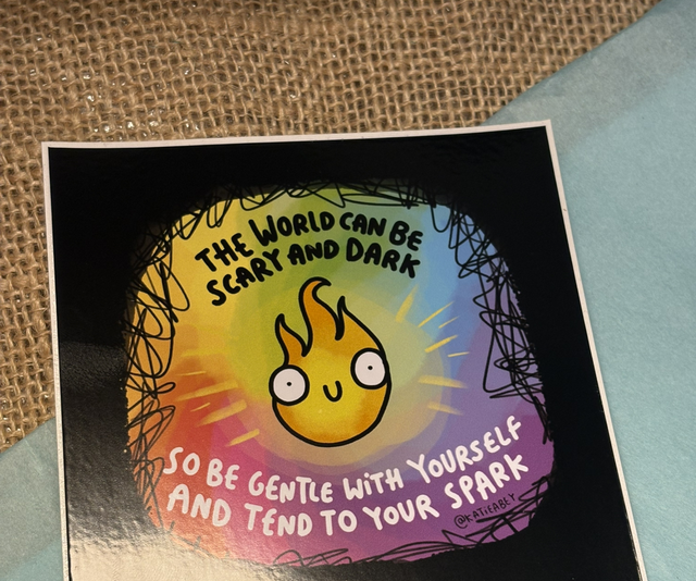 Be gentle with yourself vinyl sticker