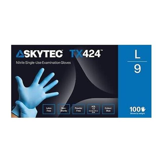 Skytec TX424 Blue Nitrile Gloves