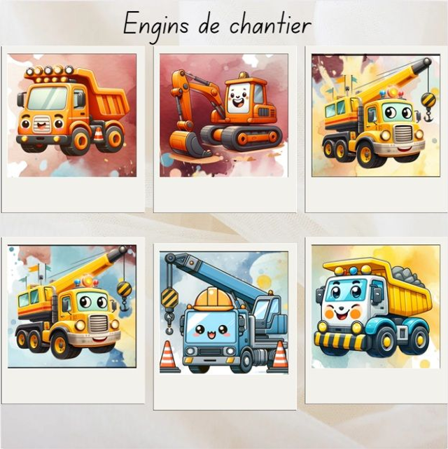 Lingettes Engins de chantier