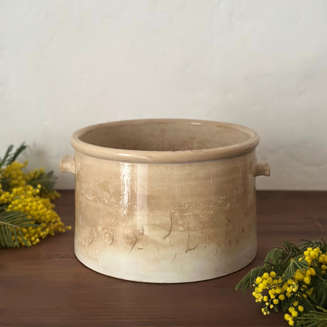 le grand pot à confit patiné Digoin et Sarreguemines, Terre de fer