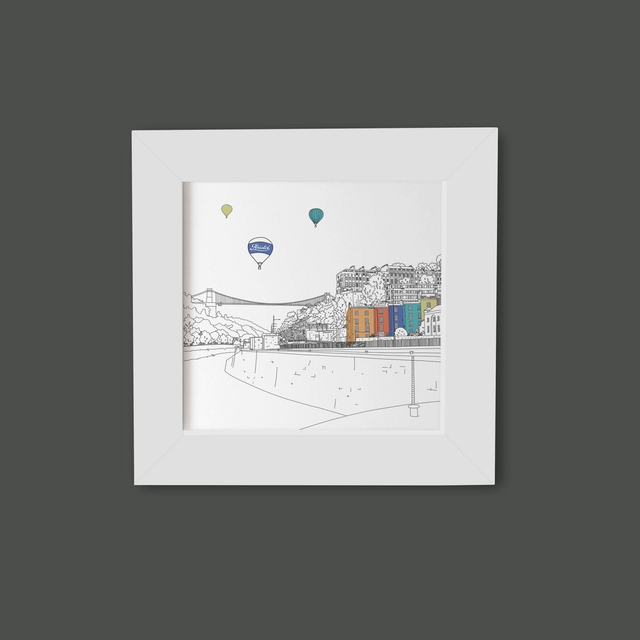 Bristol &amp; Suspension Bridge Small framed print