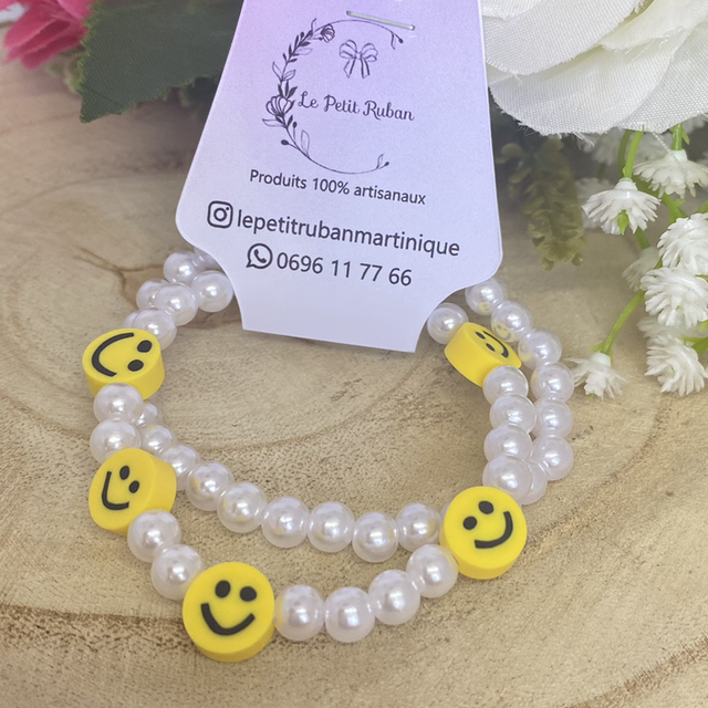Paire de bracelets smile