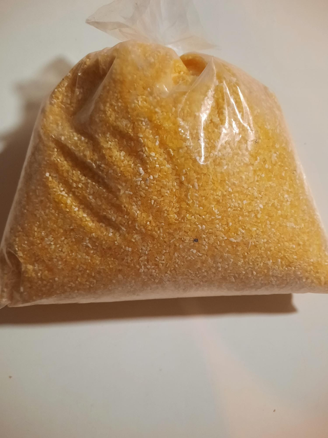 Haricots, maïs, bleu 