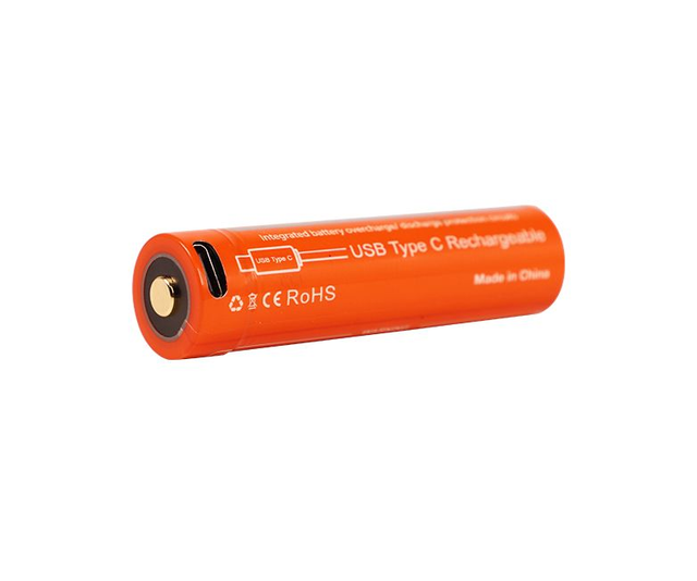 Orcatorch accus 18650 USB-C 3400mAh