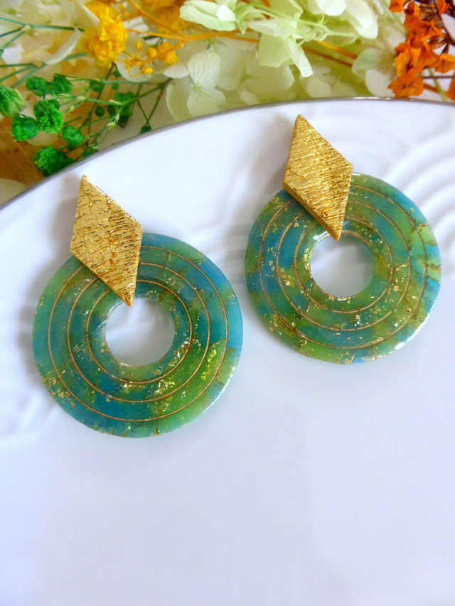 Boucles d'oreilles rondes - Jardin d'or