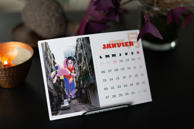 Calendrier Dessinto "Agat & Poppi à Hong Kong"