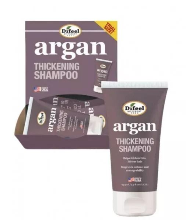 DIFEEL: TRIAL SIZE SHAMPOO - ARGAN THICKENING 2.5OZ