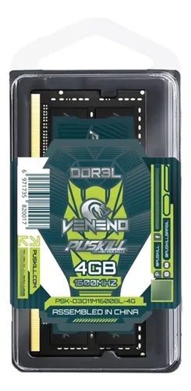 Laptop Gaming Ramm Veneno Puskill 4 GB DDR3 1600 MHZ