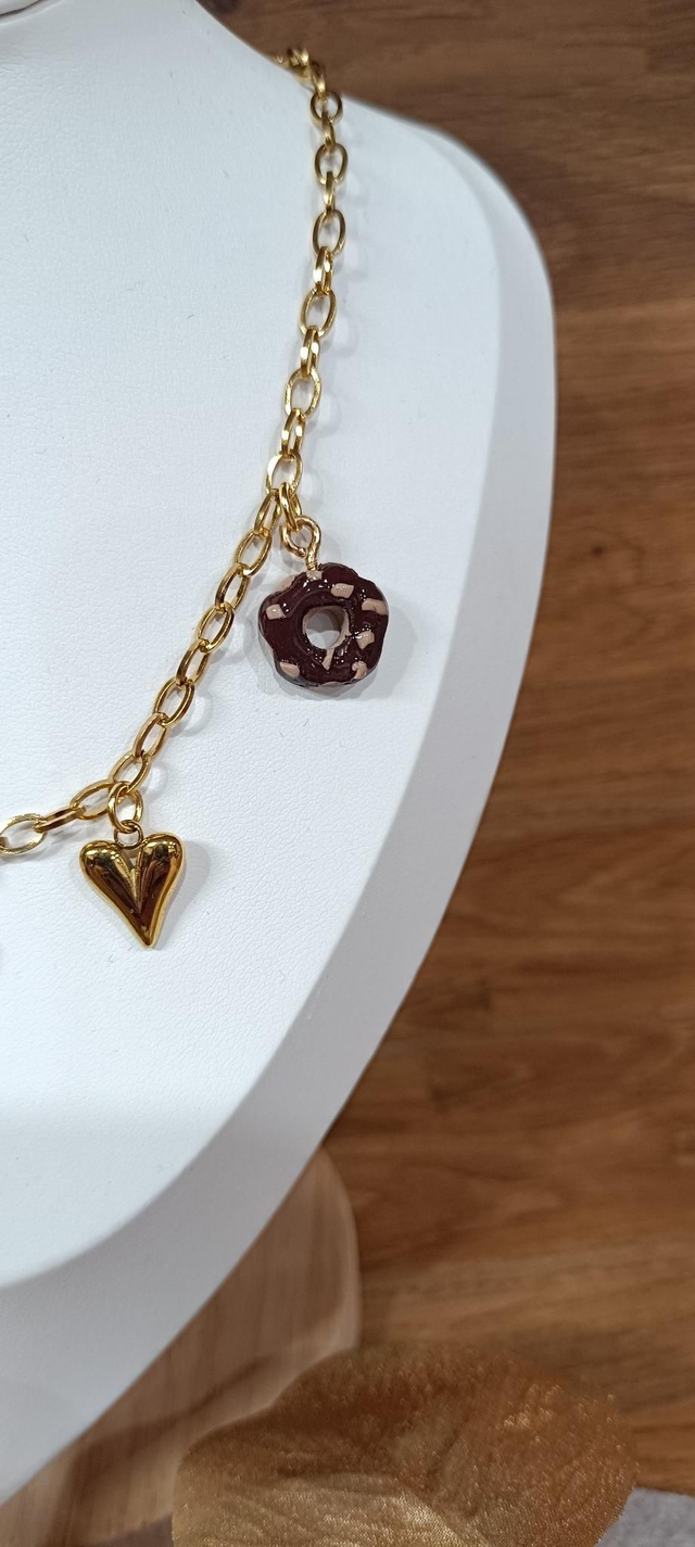 Collier - breloques café