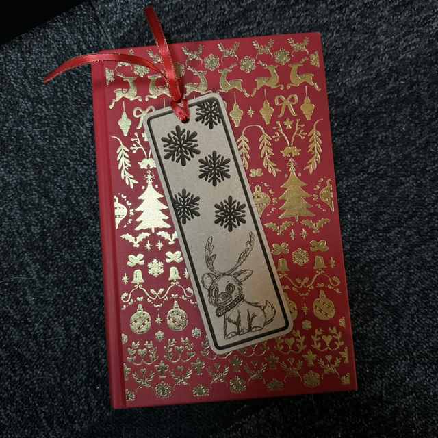 Snowy Bookmark - reindeer 