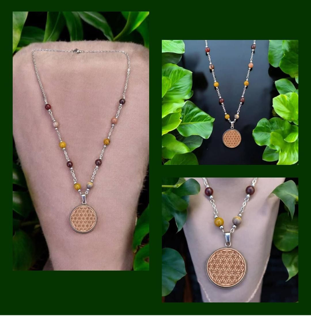 Collier Maîleen en Jaspe Mokaite