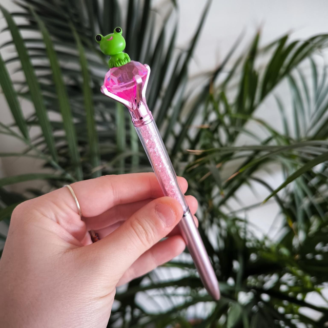 Stylo baguette magique - Grenouille (fuchsia)