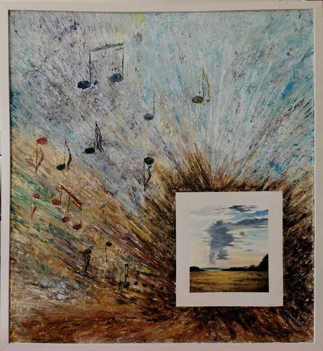 23. Nuotit ja pilvi (120x110cm)