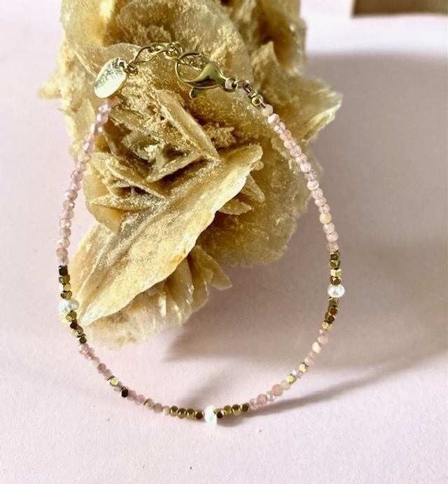 Bracelet Bohême Quartz Rose 