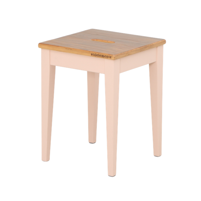 UNIK Altholz Hocker altrosa