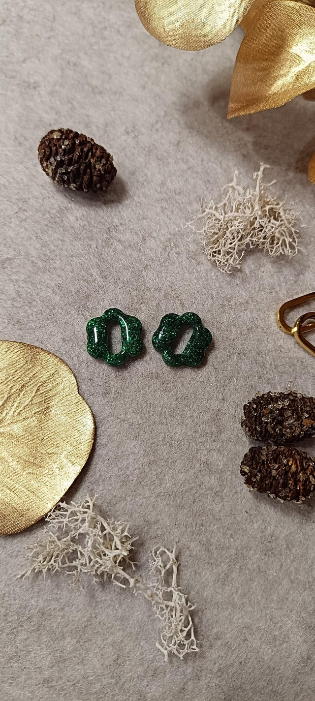 Flora vert paillettes