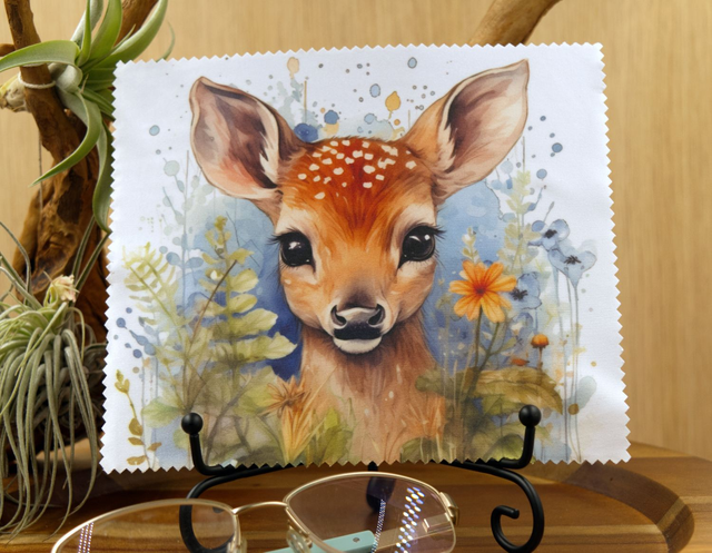 Cleaning Cloth: Adorable Deer Microfibre Cloth for Glasses, Screens &amp; More