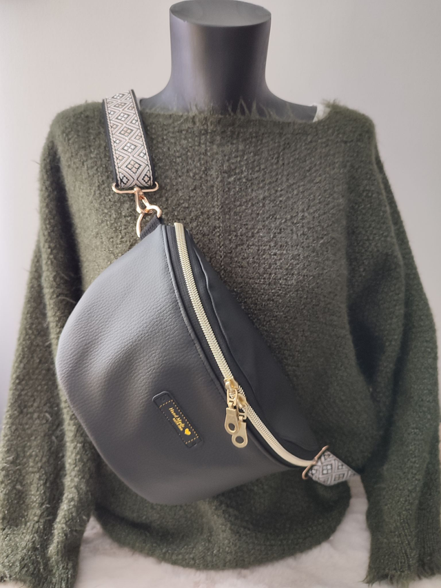 Sac Banane Simili cuir noir 