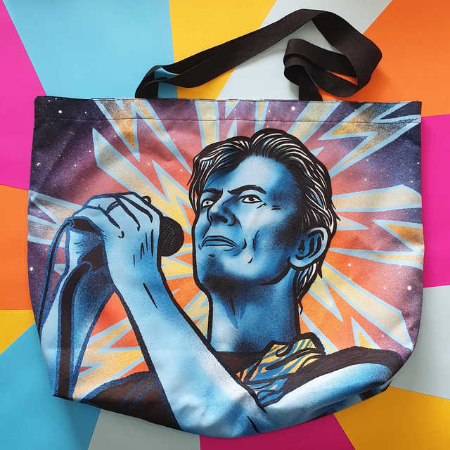 Bowie Lightning Bolt Tote Bag