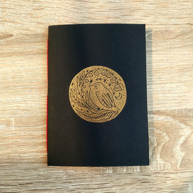 Mini carnet magique A6 - doré à la main