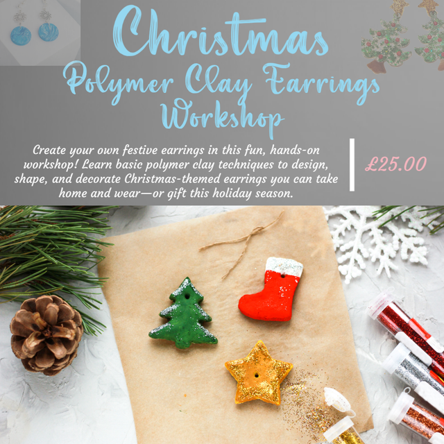 Christmas Polymer Clay Earrings Workshop