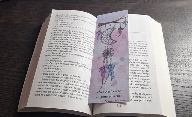 Marque-page illustré