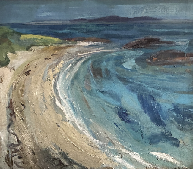JuB44 Wide Bay, Colonsay by Julienne Braham, 102x88cm Oil