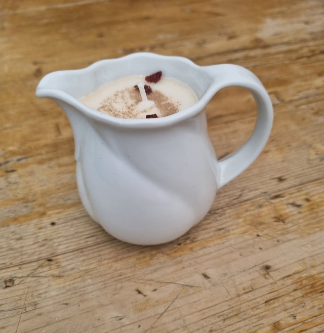 Kerze im Milchkännchen - Unikat