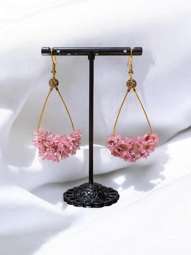 Boucles d'oreilles Lyra - Vieux rose 