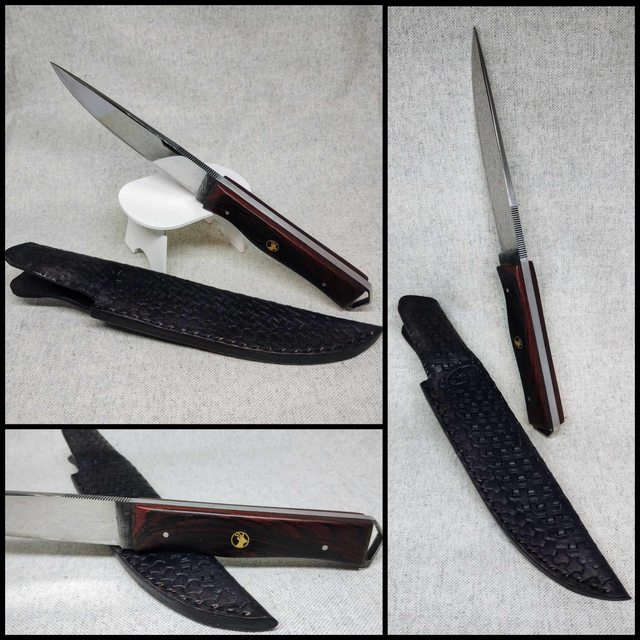 BUSCHCRAFT acier en cocobolo et son étui