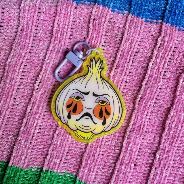Grumpy Garlic Keyring