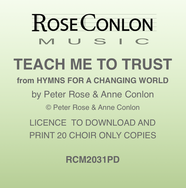 TEACH ME TO TRUST  PDF  (Choir Only)